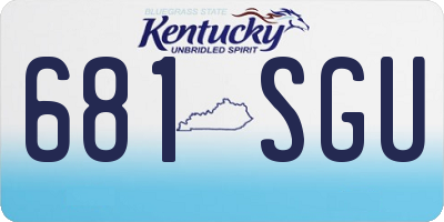 KY license plate 681SGU