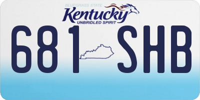 KY license plate 681SHB