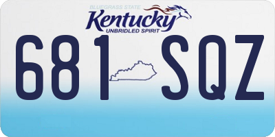 KY license plate 681SQZ
