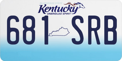 KY license plate 681SRB