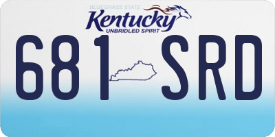 KY license plate 681SRD