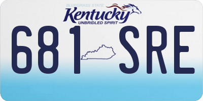 KY license plate 681SRE