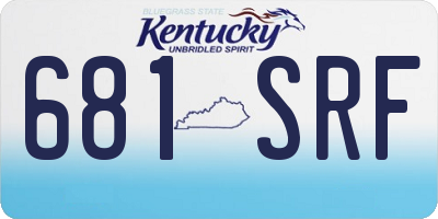 KY license plate 681SRF