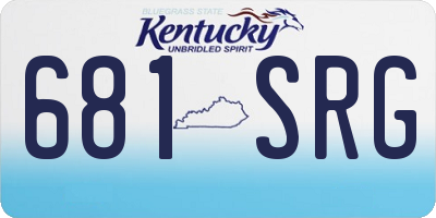 KY license plate 681SRG
