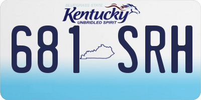 KY license plate 681SRH