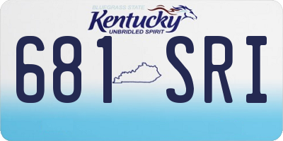 KY license plate 681SRI