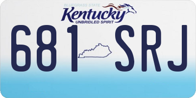 KY license plate 681SRJ