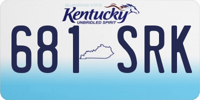 KY license plate 681SRK