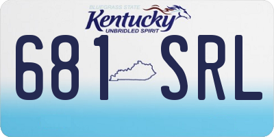 KY license plate 681SRL