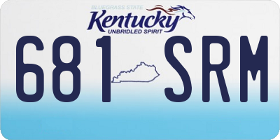 KY license plate 681SRM
