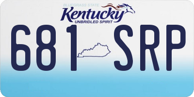 KY license plate 681SRP