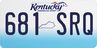 KY license plate 681SRQ