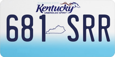 KY license plate 681SRR