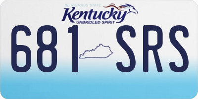 KY license plate 681SRS