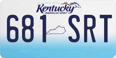KY license plate 681SRT