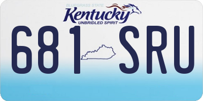 KY license plate 681SRU