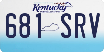 KY license plate 681SRV