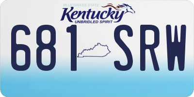 KY license plate 681SRW