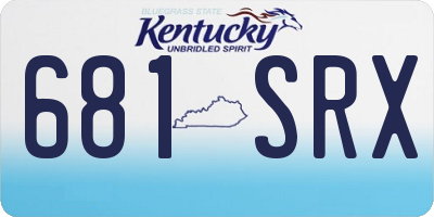 KY license plate 681SRX