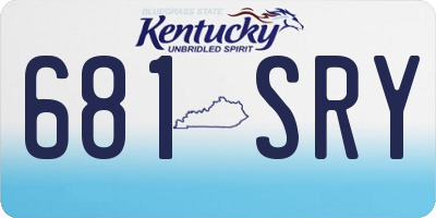 KY license plate 681SRY