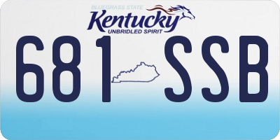 KY license plate 681SSB
