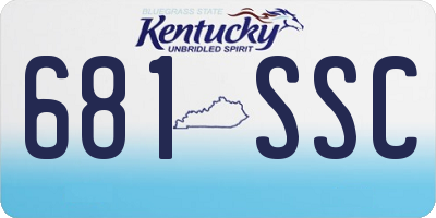 KY license plate 681SSC