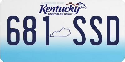 KY license plate 681SSD