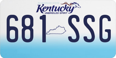 KY license plate 681SSG