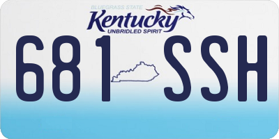 KY license plate 681SSH