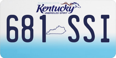 KY license plate 681SSI