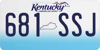 KY license plate 681SSJ