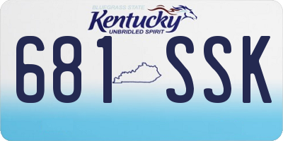 KY license plate 681SSK