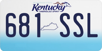 KY license plate 681SSL