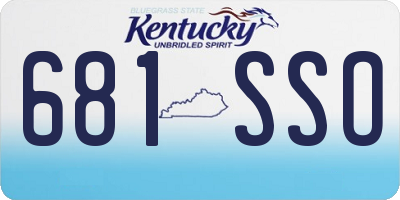 KY license plate 681SSO