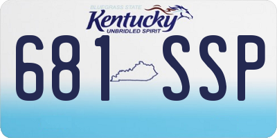 KY license plate 681SSP