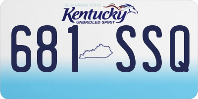 KY license plate 681SSQ