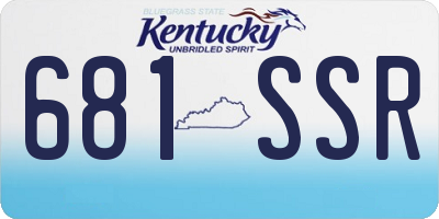 KY license plate 681SSR