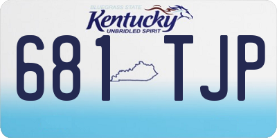 KY license plate 681TJP