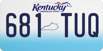 KY license plate 681TUQ