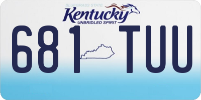 KY license plate 681TUU