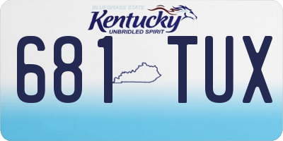 KY license plate 681TUX