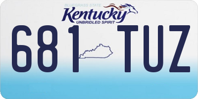 KY license plate 681TUZ