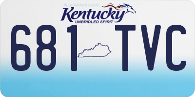 KY license plate 681TVC