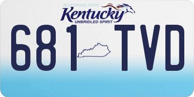KY license plate 681TVD