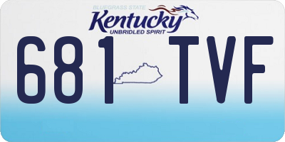 KY license plate 681TVF