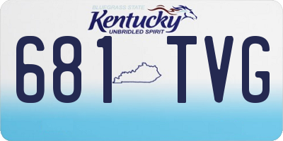 KY license plate 681TVG