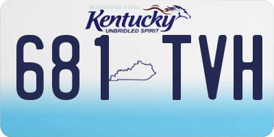 KY license plate 681TVH