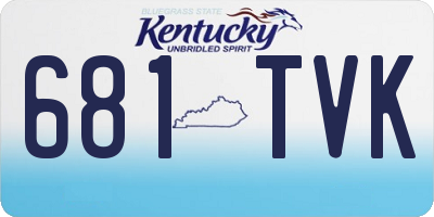 KY license plate 681TVK
