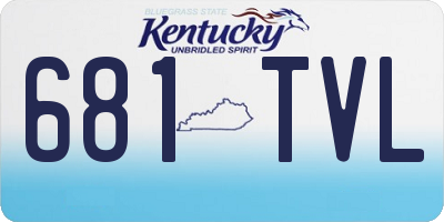 KY license plate 681TVL