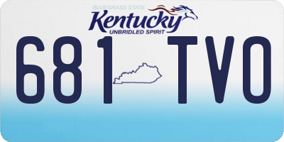 KY license plate 681TVO